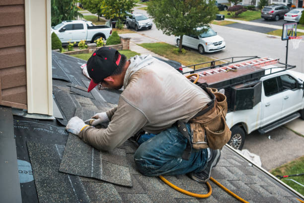 Professional Roof Replacement technician working in Treadwell, NY